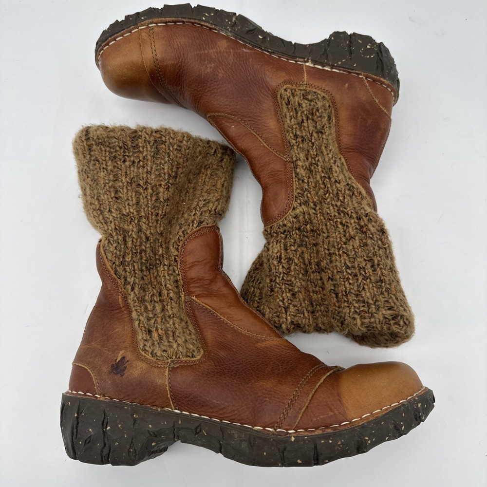 El Naturalista Women's Size 7 Brown Leather Boots - Excellent